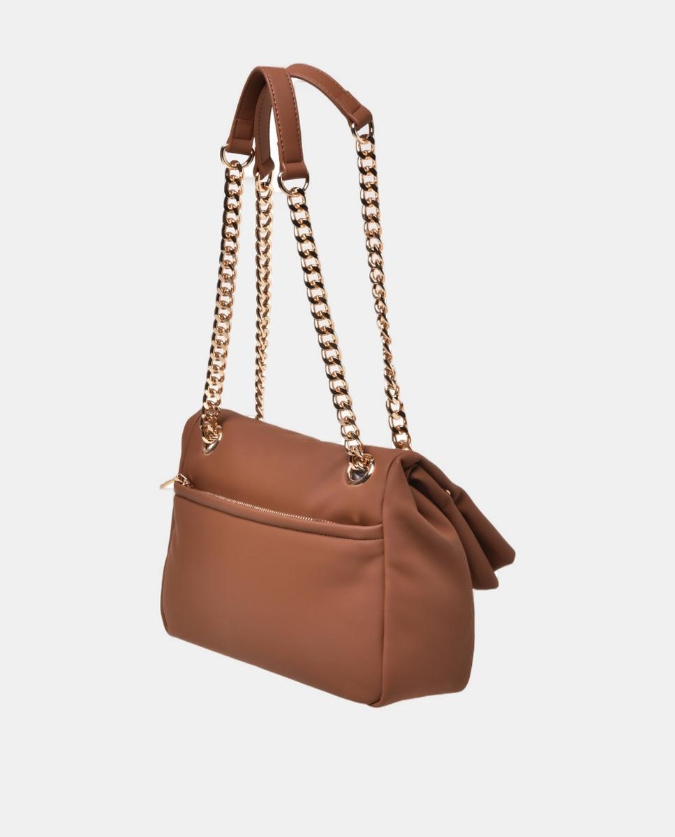 Mala com Alça de Tiracolo Amovível e Aba Castanho-2