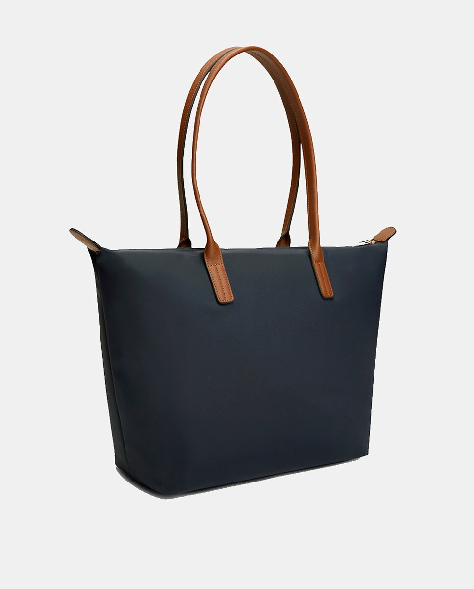 Bolso estilo tote en color azul marino