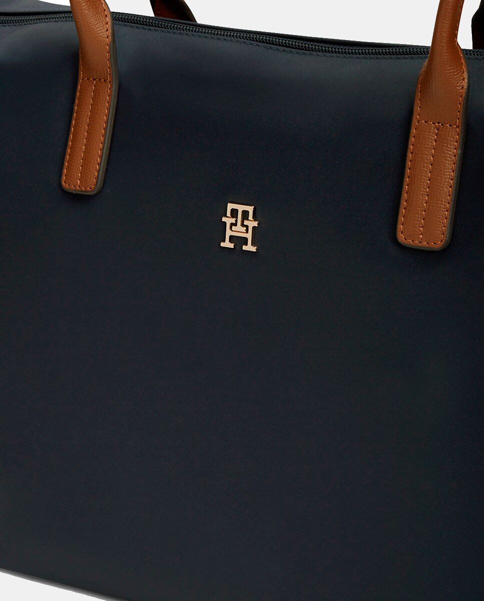 Bolso estilo tote en color azul marino · Tommy Hilfiger · El Corte