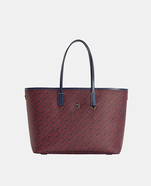 Imagem 0 de Mala Tipo Tote com Estampado de Monograma - Bordeaux