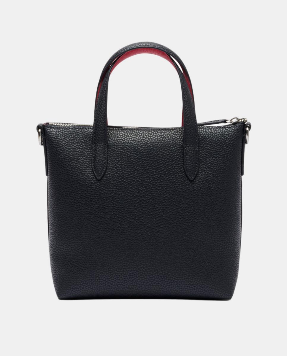 Mala Shopper Anna Petit Piqué XS com Fecho de Correr Azul-3