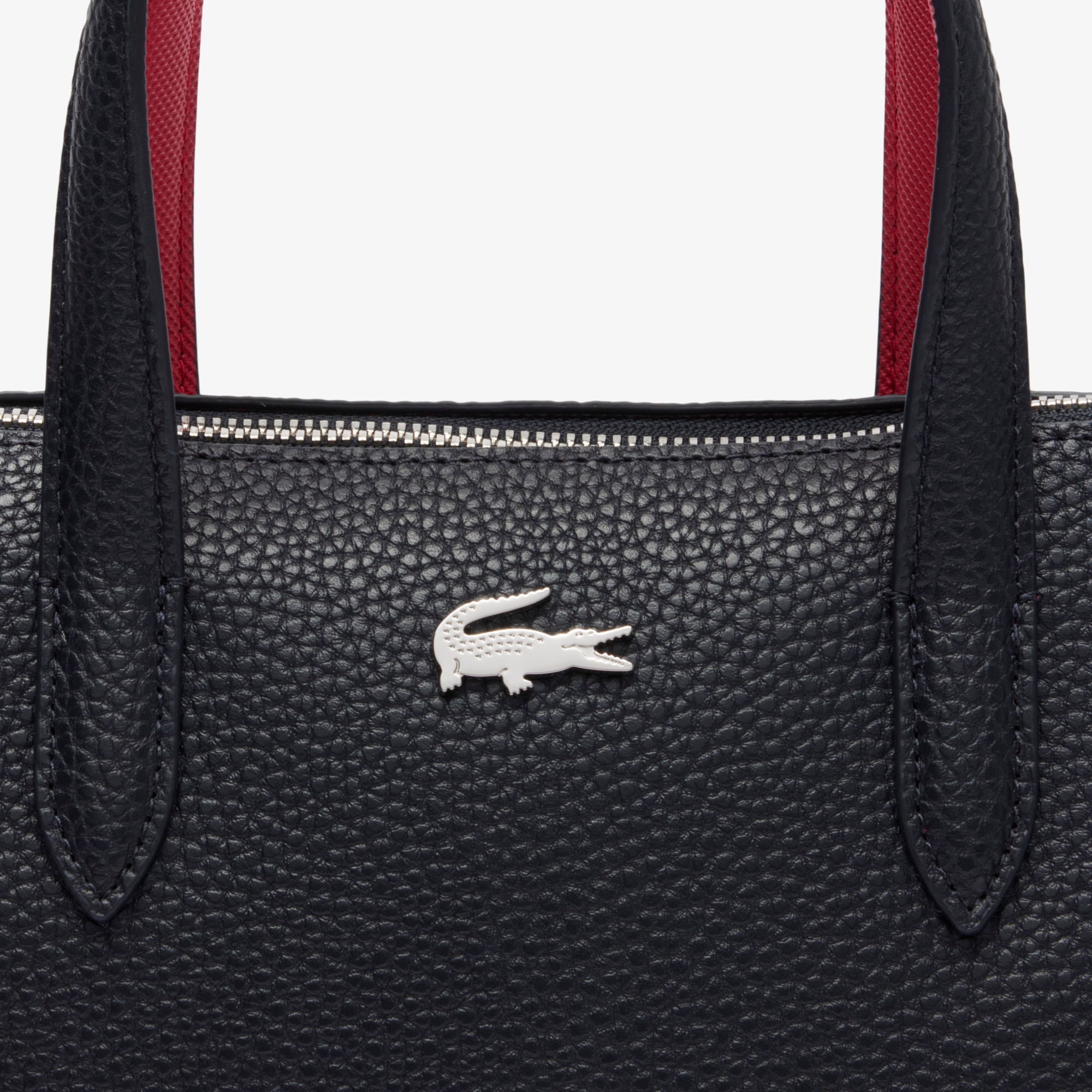 Mala Shopper Anna Petit Piqué XS com Fecho de Correr Azul-5