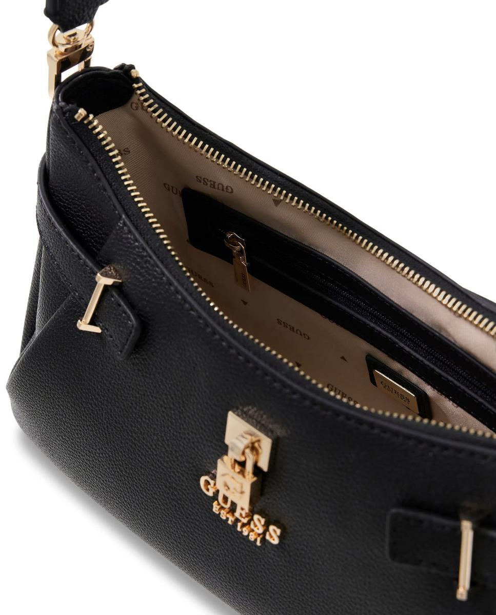 Mala de Ombro com Fecho de Correr Preto-5