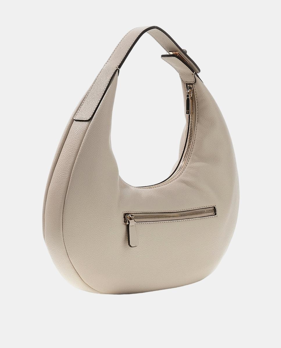 Mala de Ombro com Fecho de Correr Cinzento-claro-2