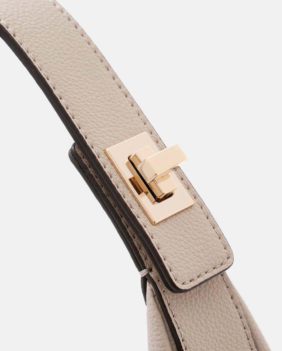 Mala de Ombro com Fecho de Correr Cinzento-claro-3