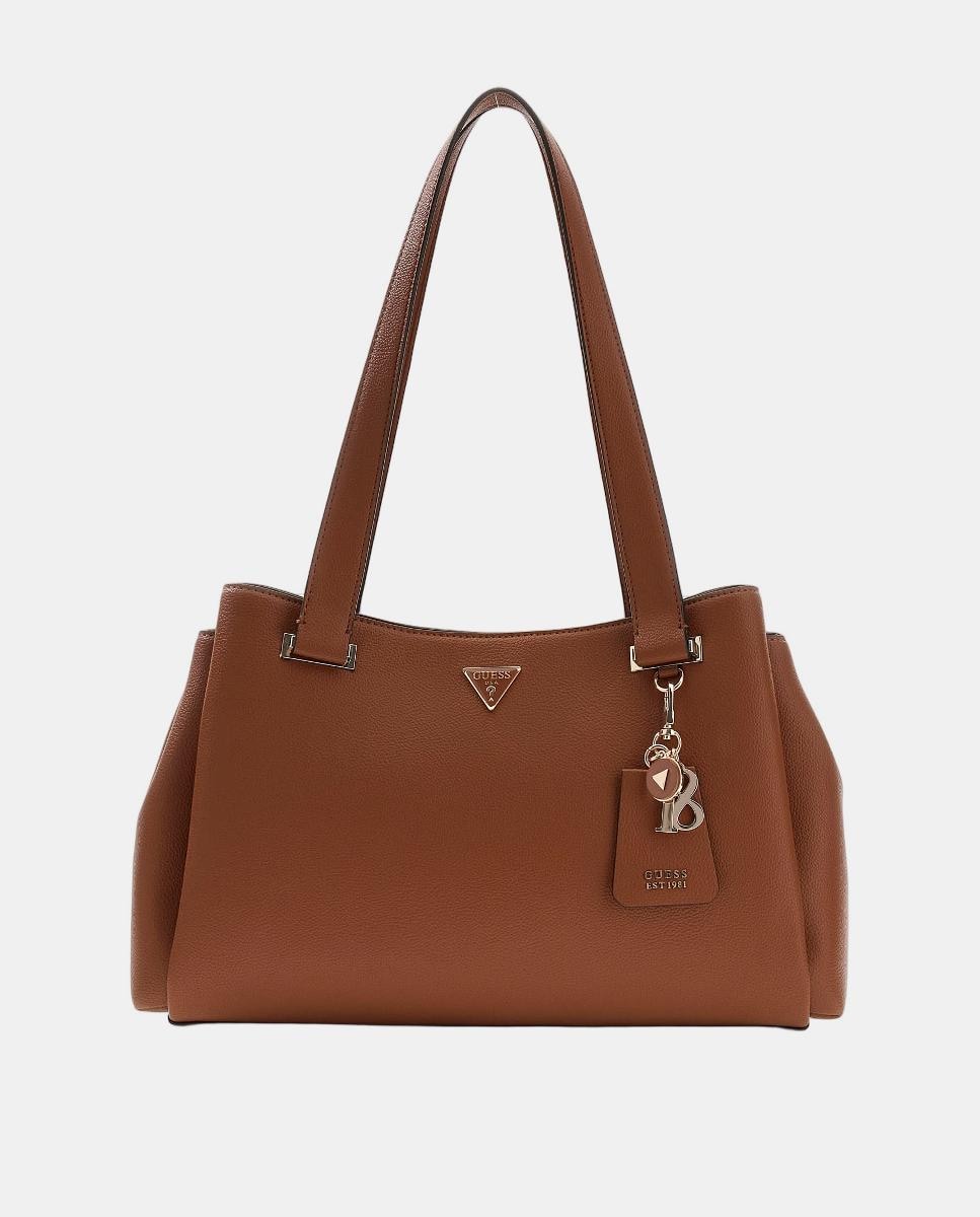 Mala de Ombro com Fecho de Correr Castanho-1