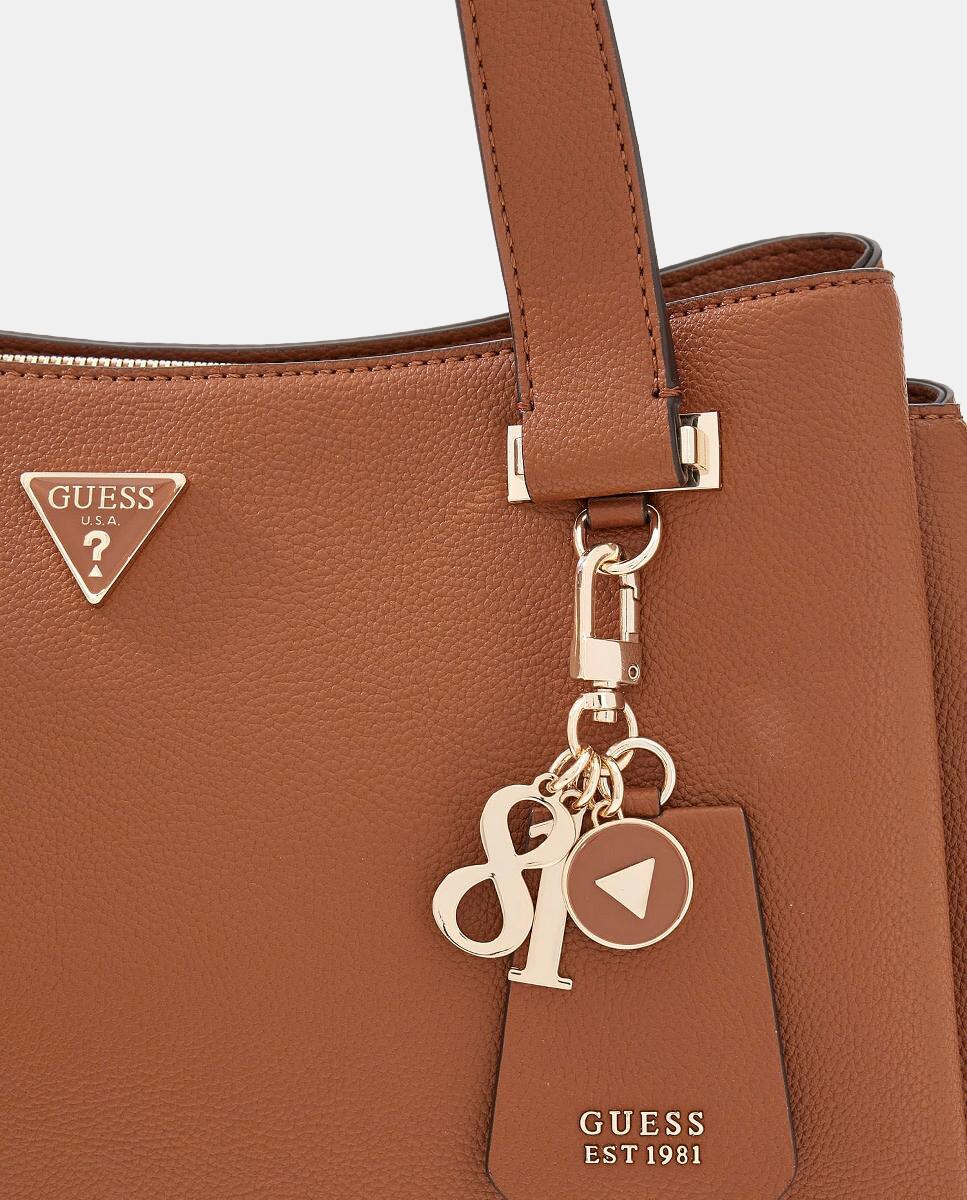 Mala de Ombro com Fecho de Correr Castanho-4