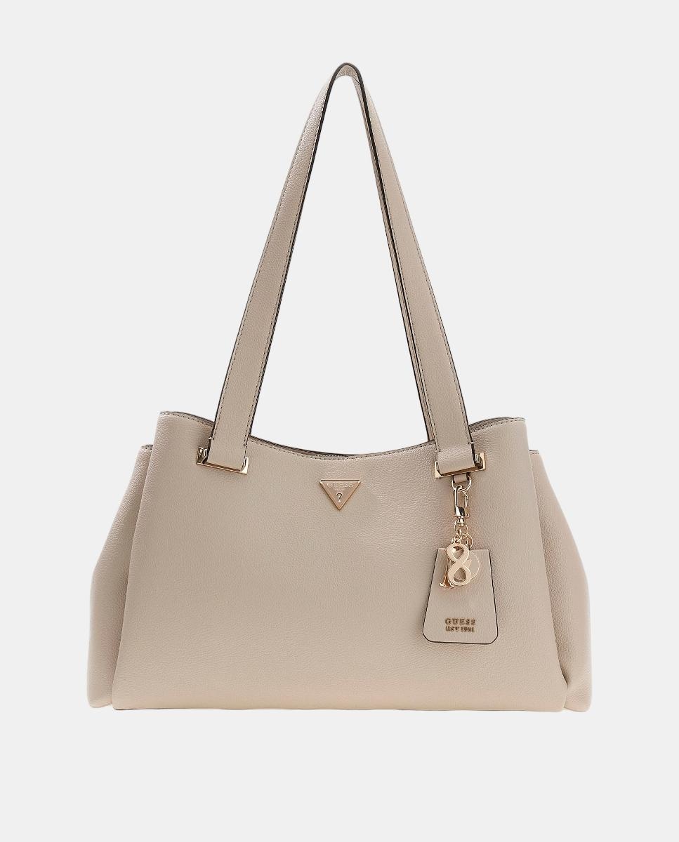 Mala de Ombro com Fecho de Correr Cinzento-claro-1