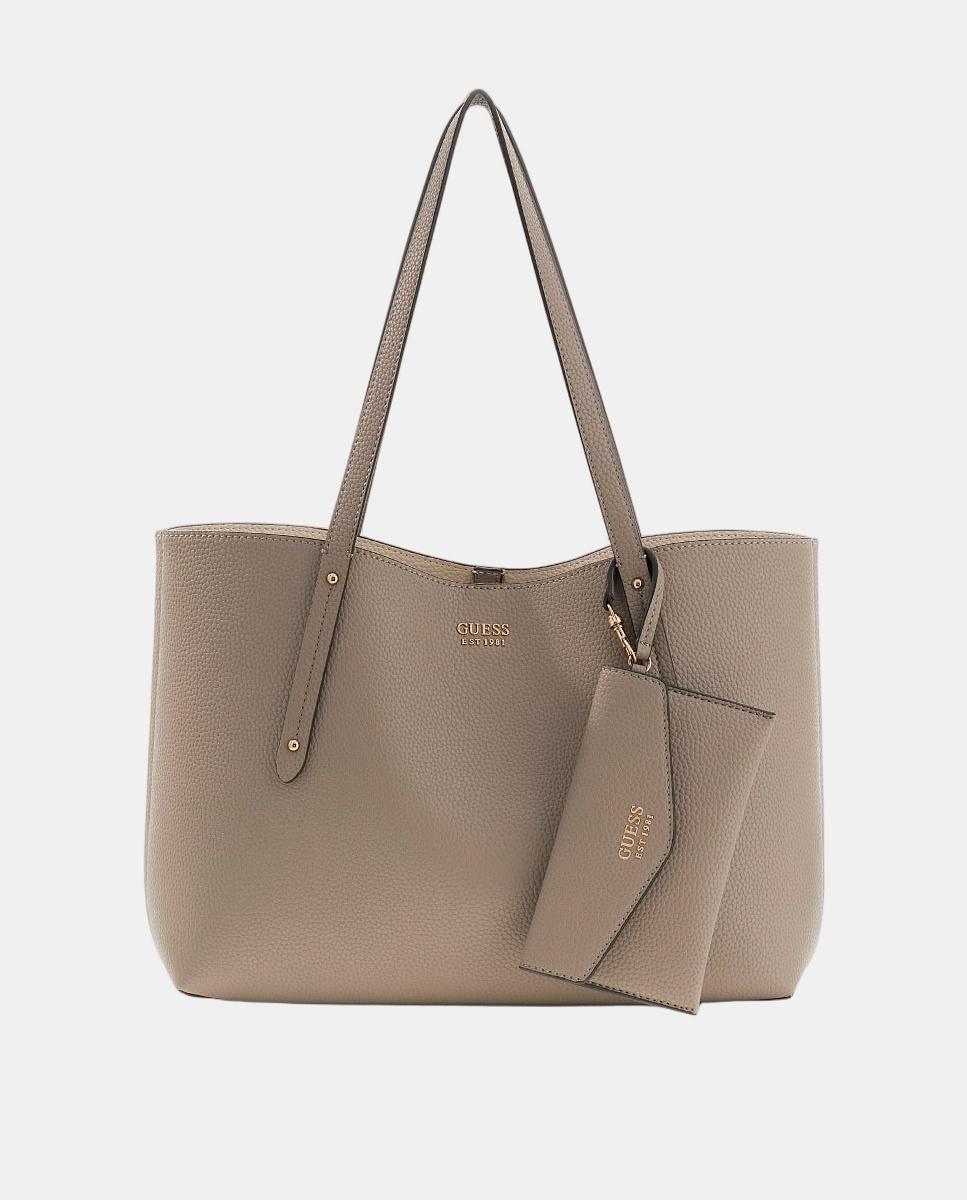 Mala de Ombro com Fecho de Correr Taupe-1