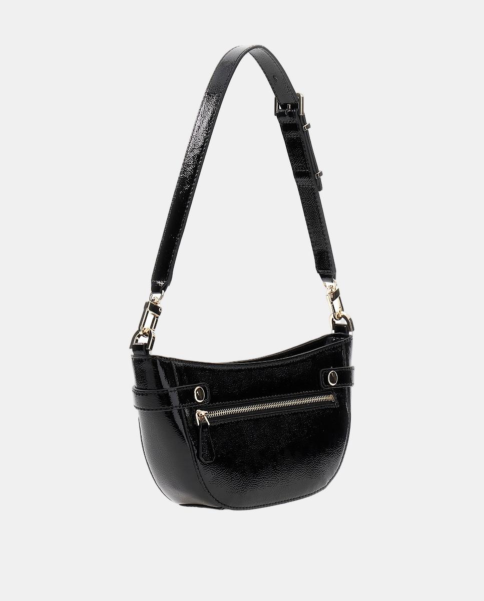 Mala de Ombro com Fecho de Correr Preto-2