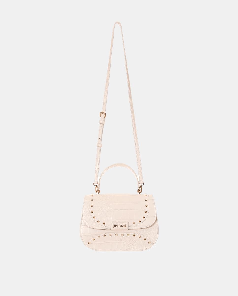 Mala Média com Aba e Fecho de Botão - Branco Branco-2