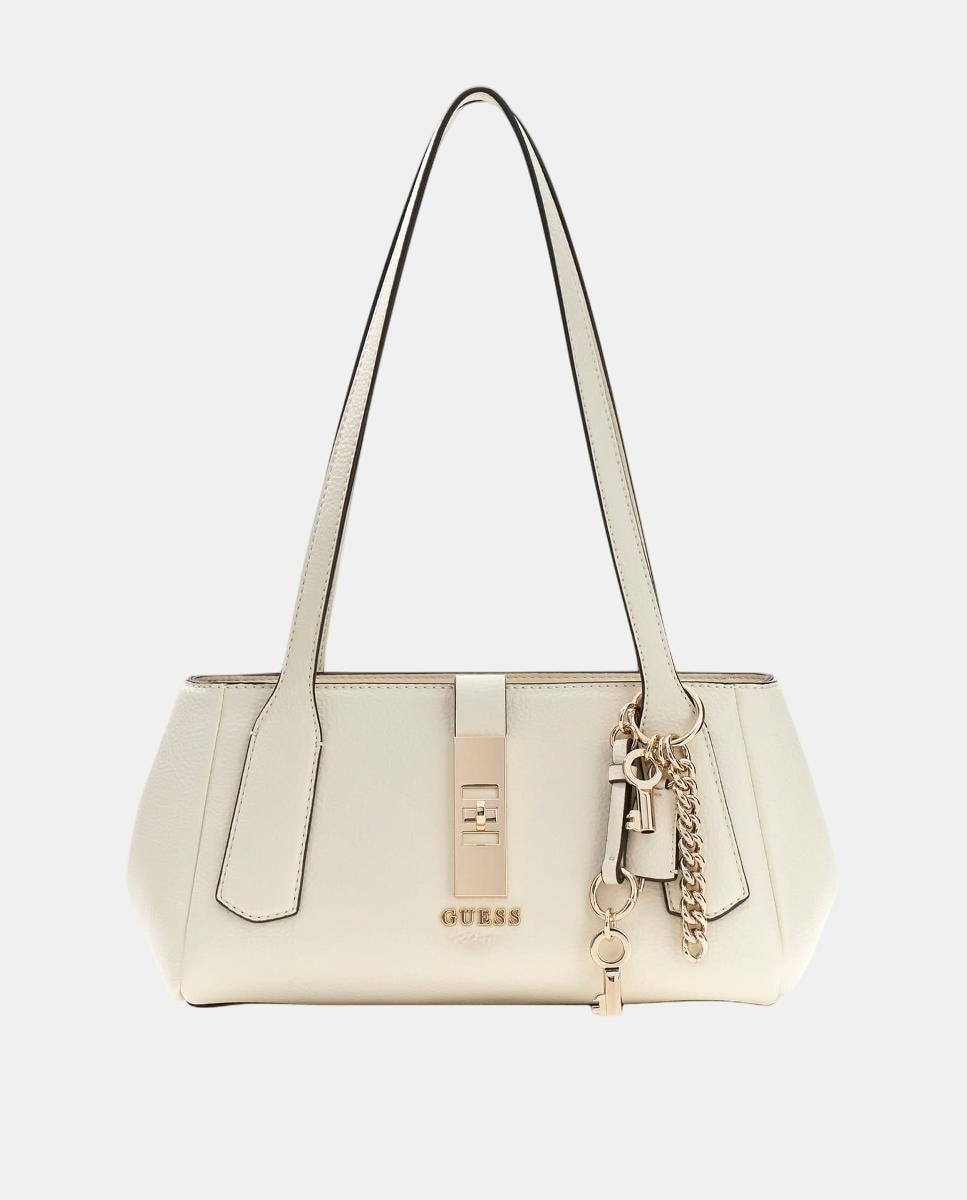 Mala de Ombro com Fecho de Correr Branco-1