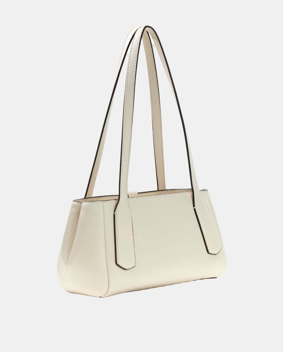 Mala de Ombro com Fecho de Correr Branco-4