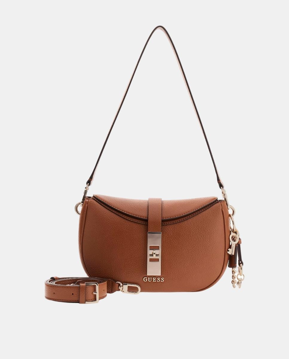 Mala a Tiracolo com Fecho de Correr Castanho-3