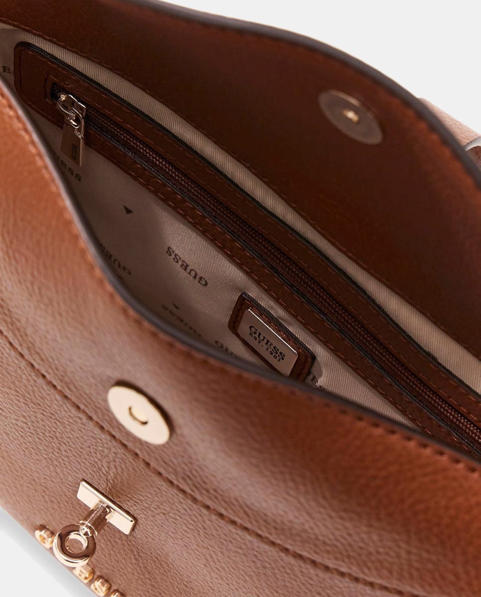 Mala a Tiracolo com Fecho de Correr Castanho-4