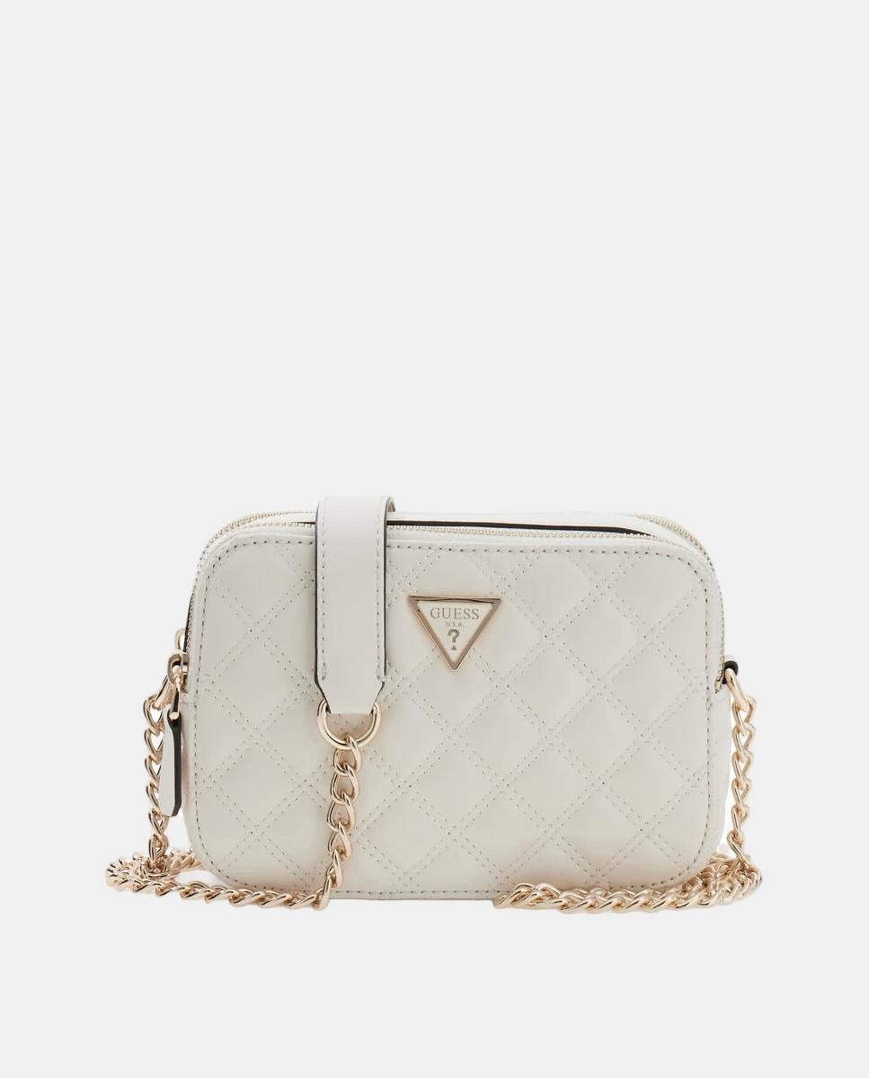 Mala a Tiracolo com Fecho de Correr Duplo Branco-1