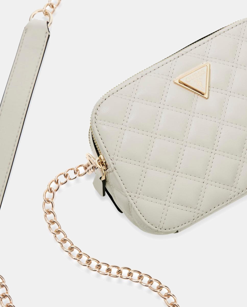 Mala a Tiracolo com Fecho de Correr Duplo Branco-3