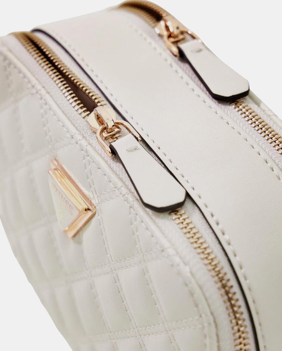 Mala a Tiracolo com Fecho de Correr Duplo Branco-4