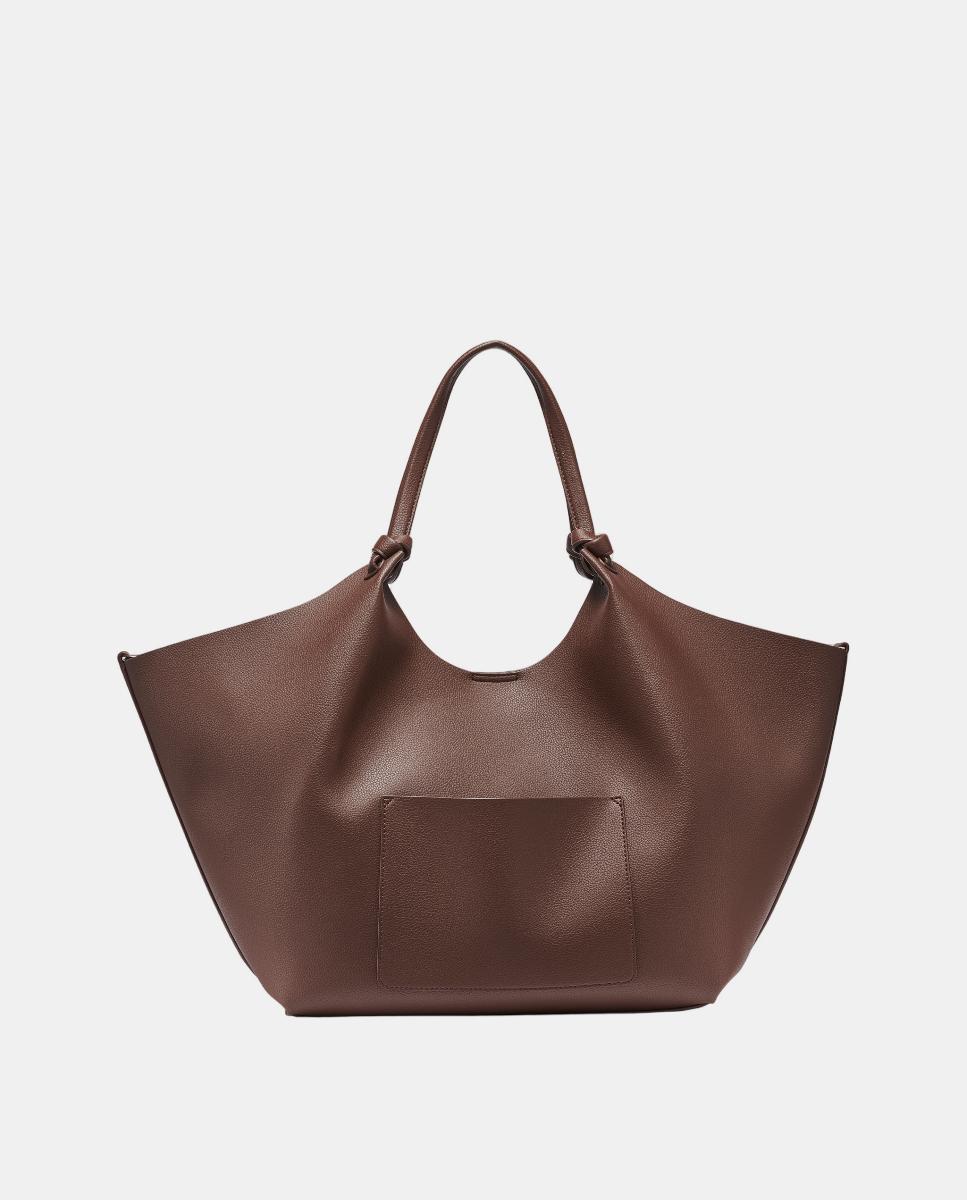 Mala Tipo Tote Paula Média Castanho-2
