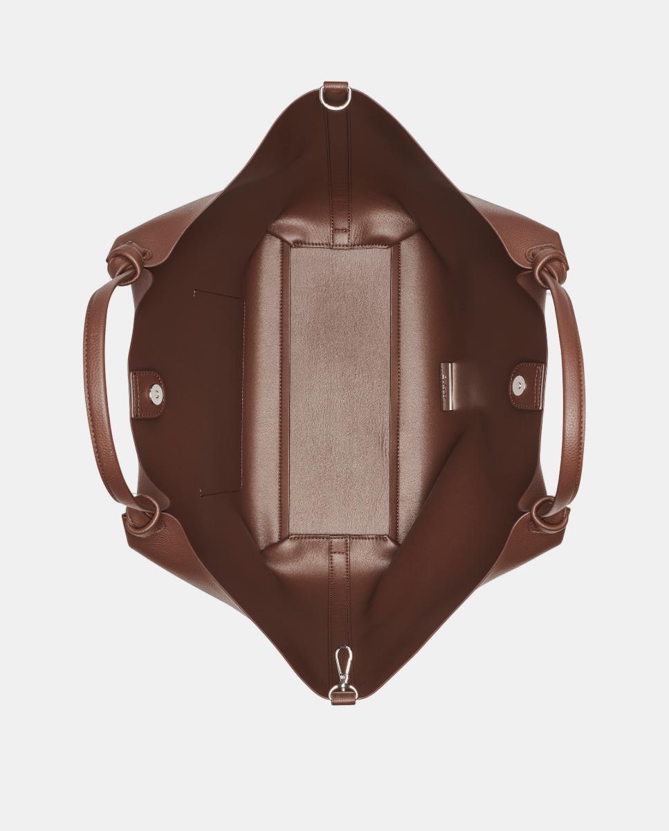 Mala Tipo Tote Paula Média Castanho-5