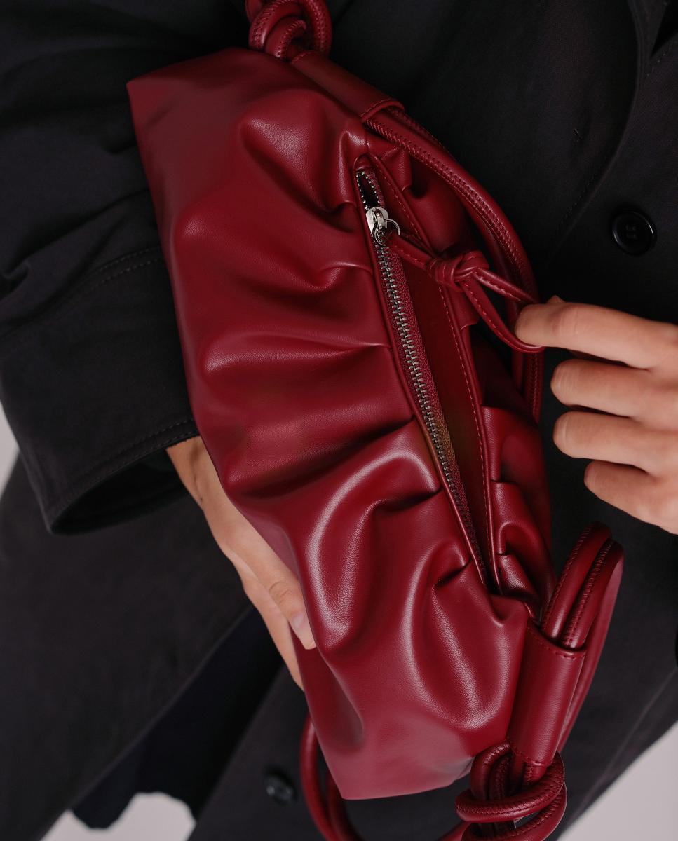 Mala de Ombro Modelo Dumpling Bordeaux-3