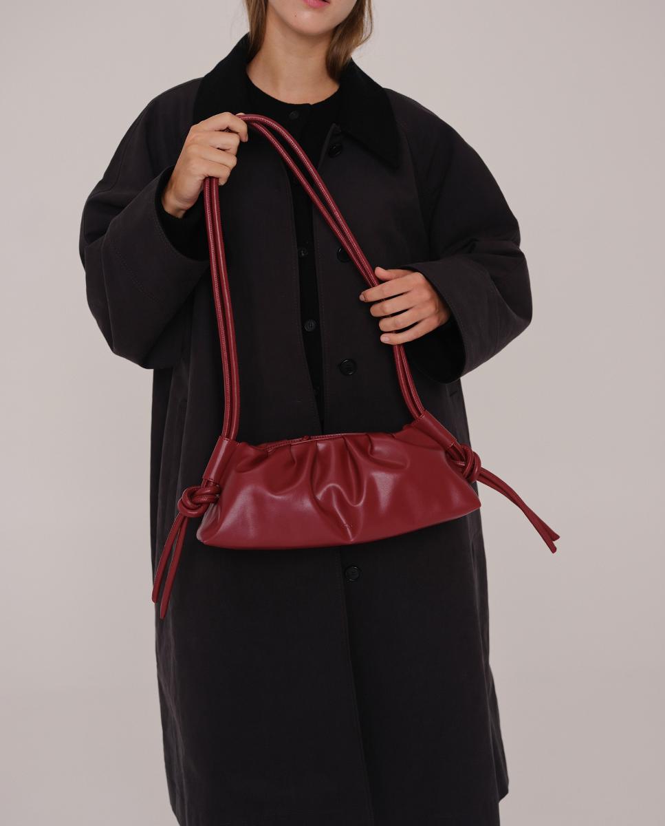 Mala de Ombro Modelo Dumpling Bordeaux-4