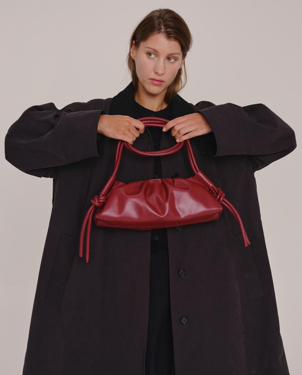 Mala de Ombro Modelo Dumpling Bordeaux-5