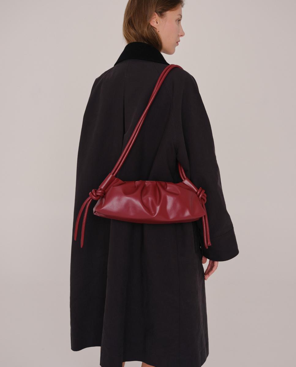 Mala de Ombro Modelo Dumpling Bordeaux-6