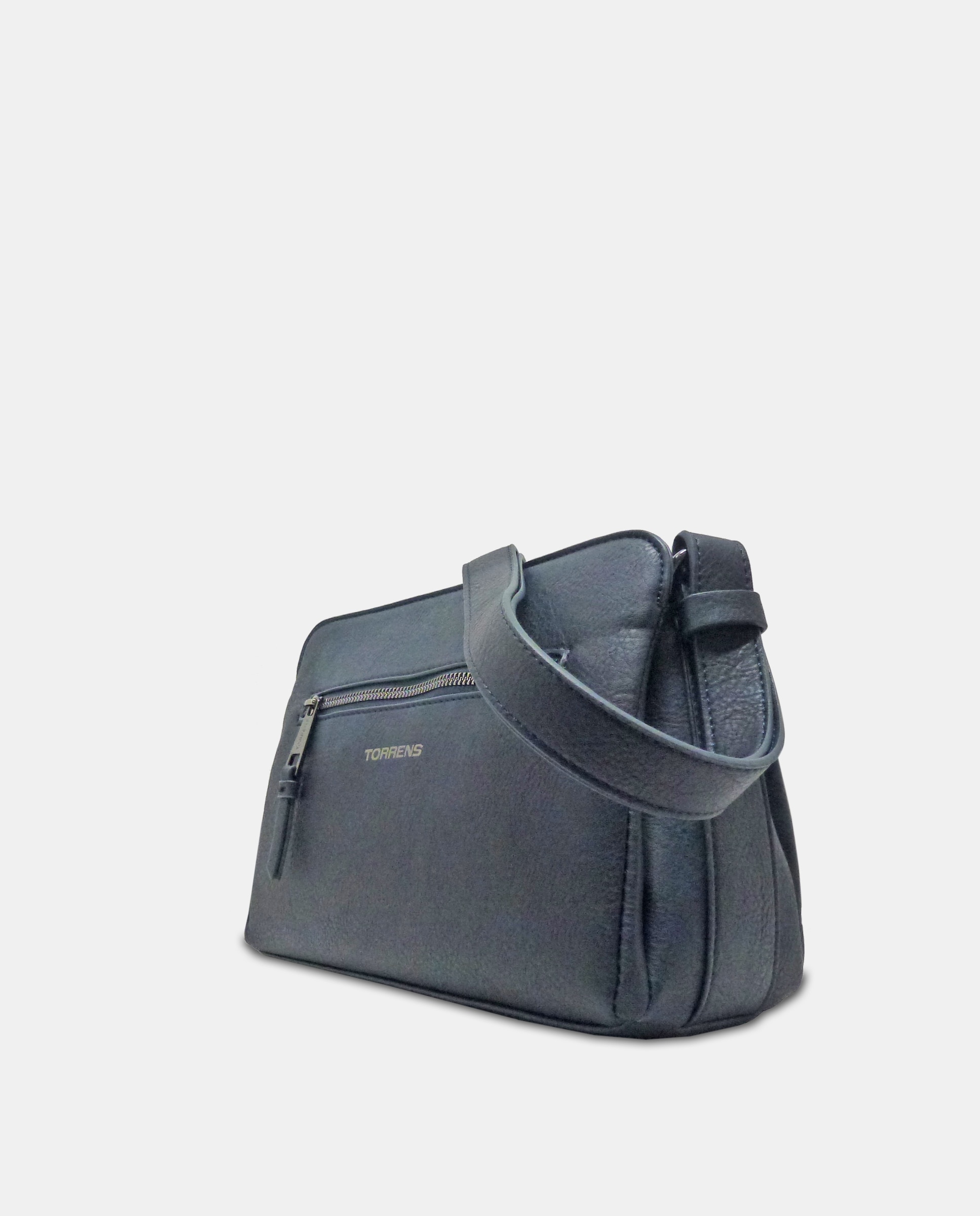 Mala a Tiracolo com Fecho de Correr e Alça Ajustável Azul-marinho-2