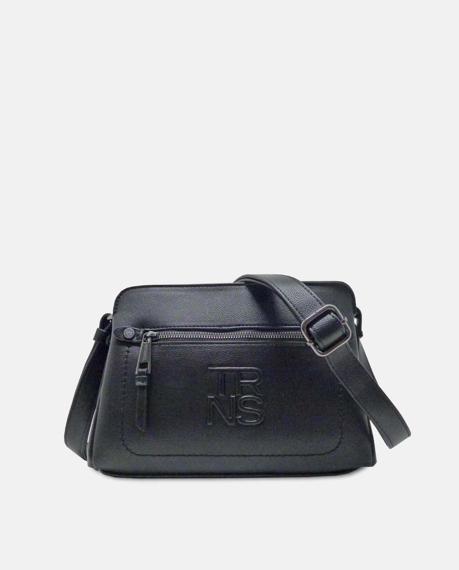 Bandolera mediana con cremallera y asa regulable - Torrens - Negro Negro-1
