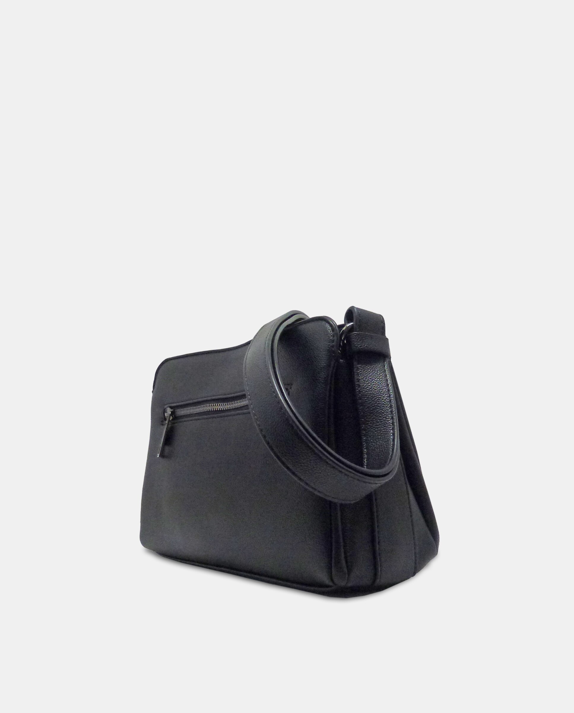Bandolera mediana con cremallera y asa regulable - Torrens - Negro Negro-2