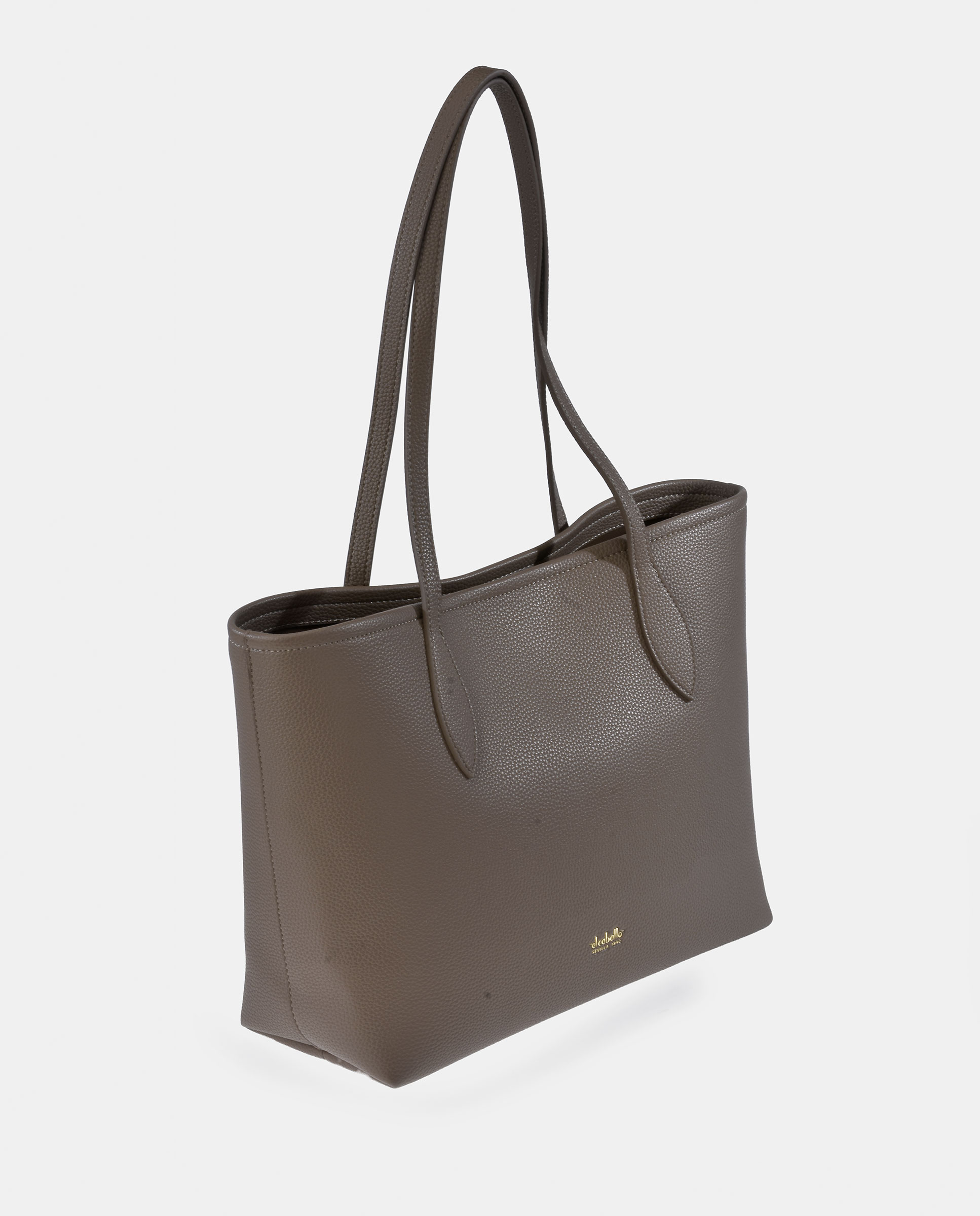 Mala Tipo Tote em Pele Sintética - Preto Taupe-2