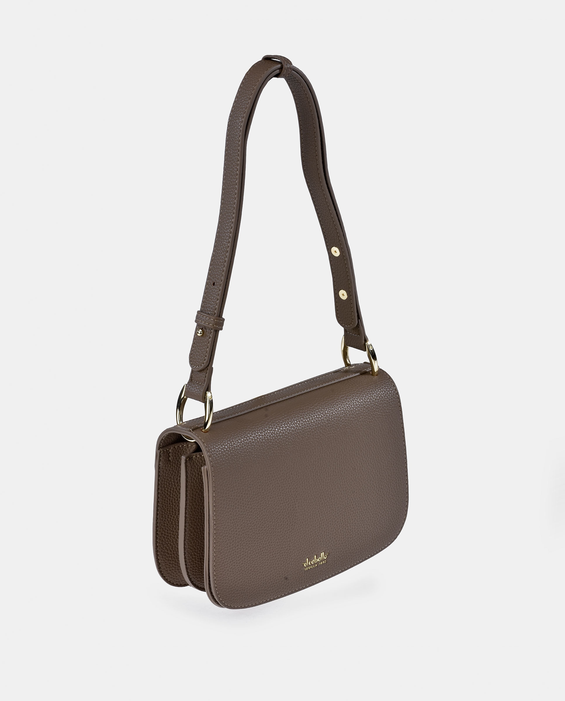 Mala Saddle em Pele Sintética - Preto Taupe-2