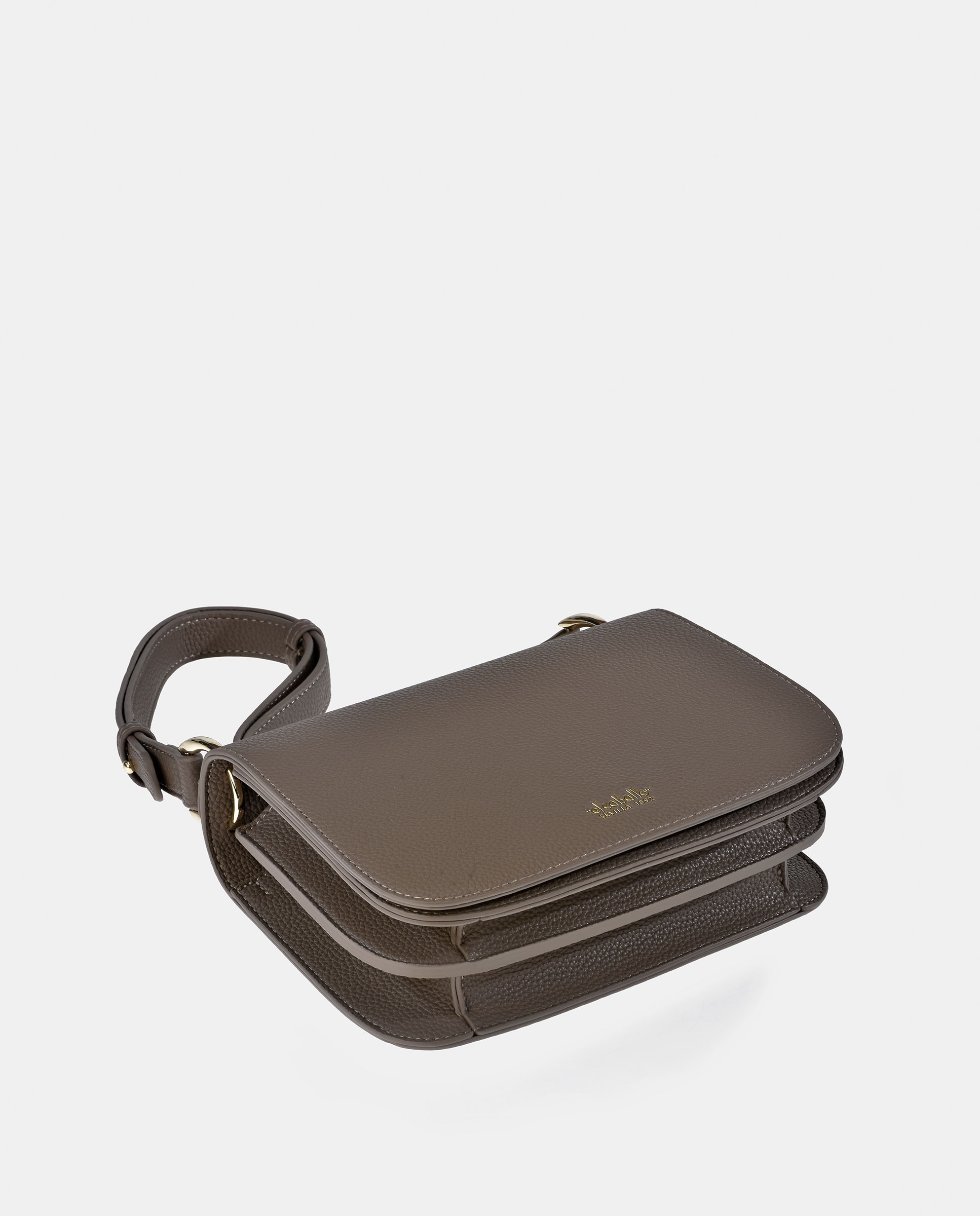 Mala Saddle em Pele Sintética - Preto Taupe-4