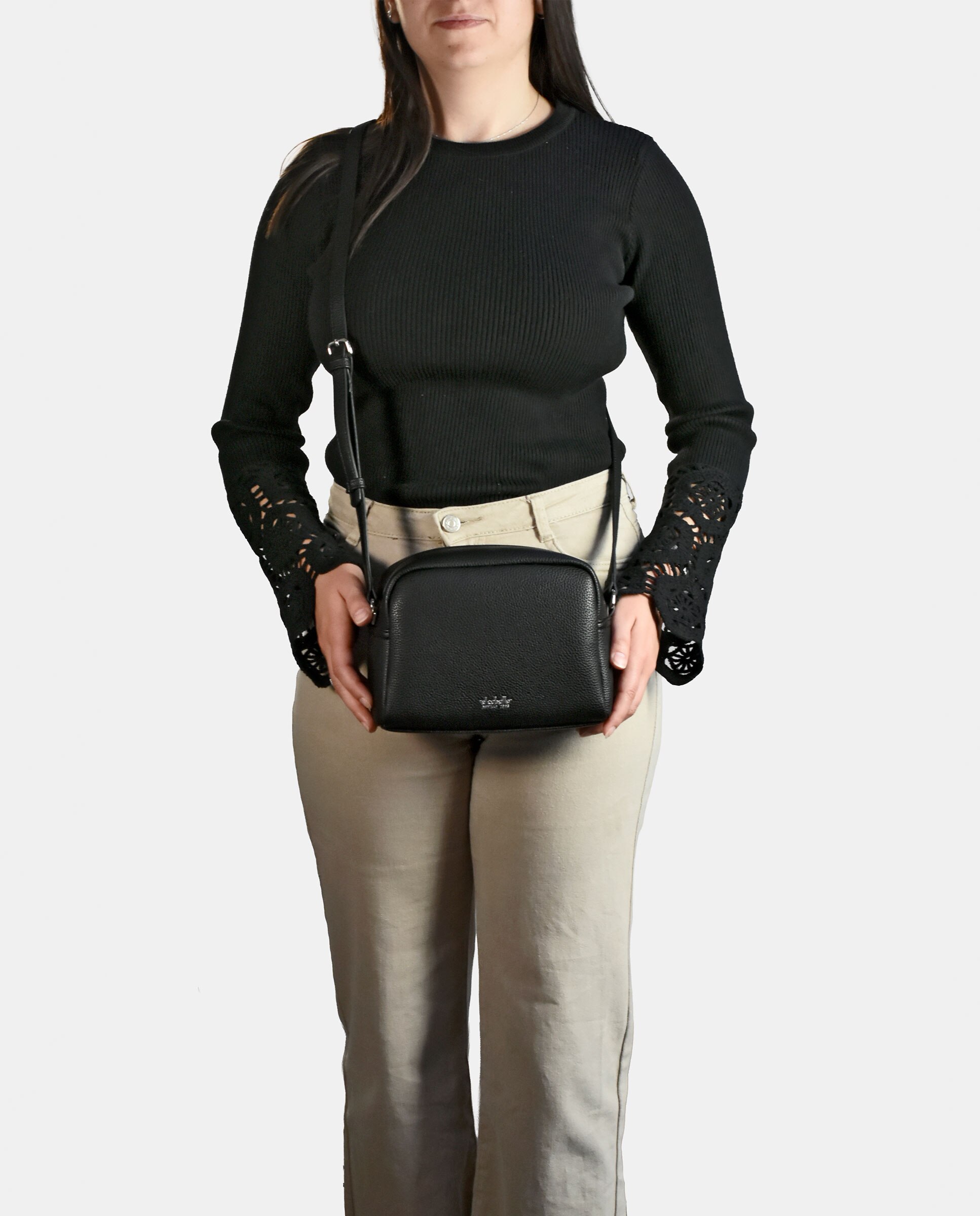 Mala Crossbody em Pele Sintética Verde-escuro-4