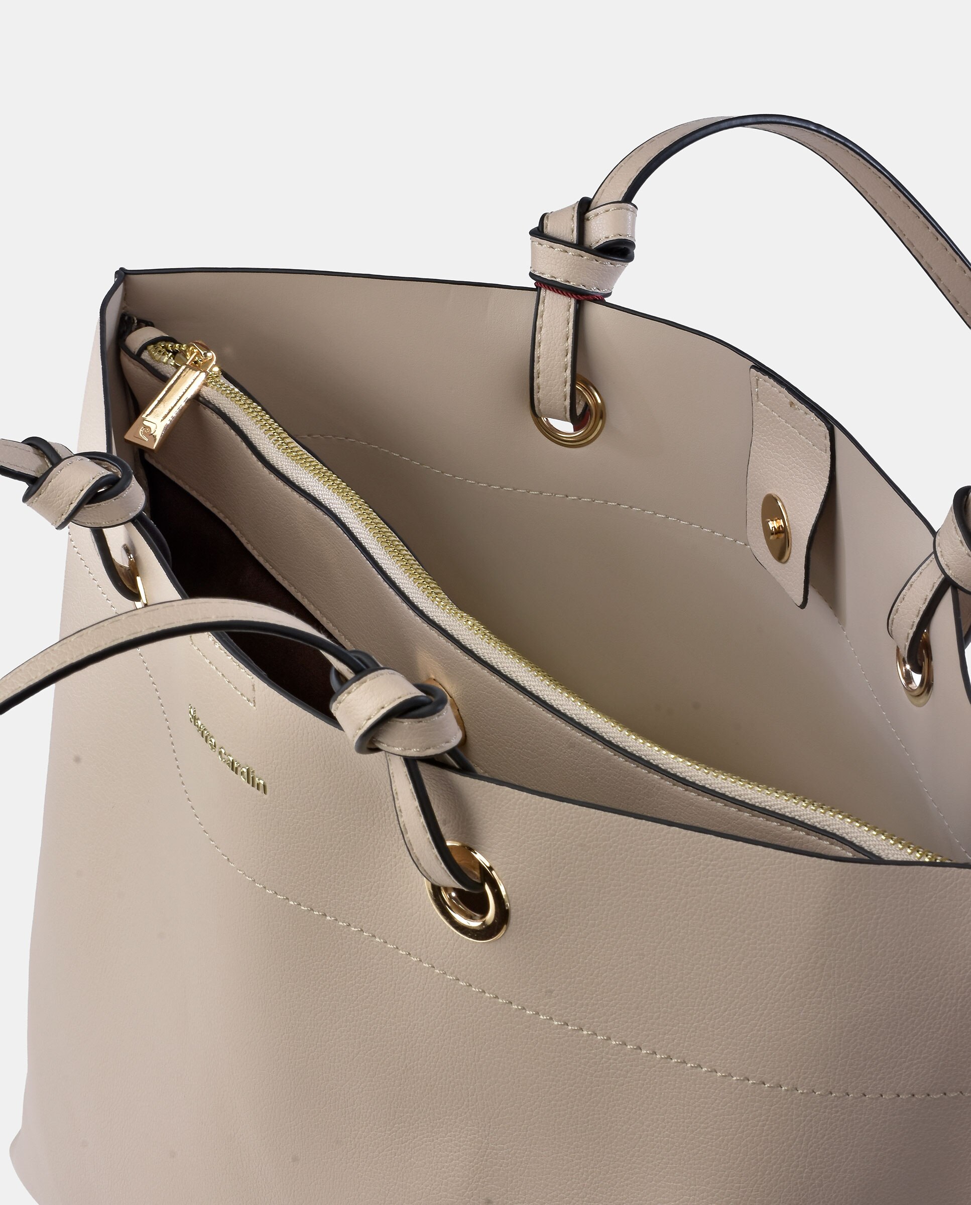 Mala Shopper em P.U. Bege-3