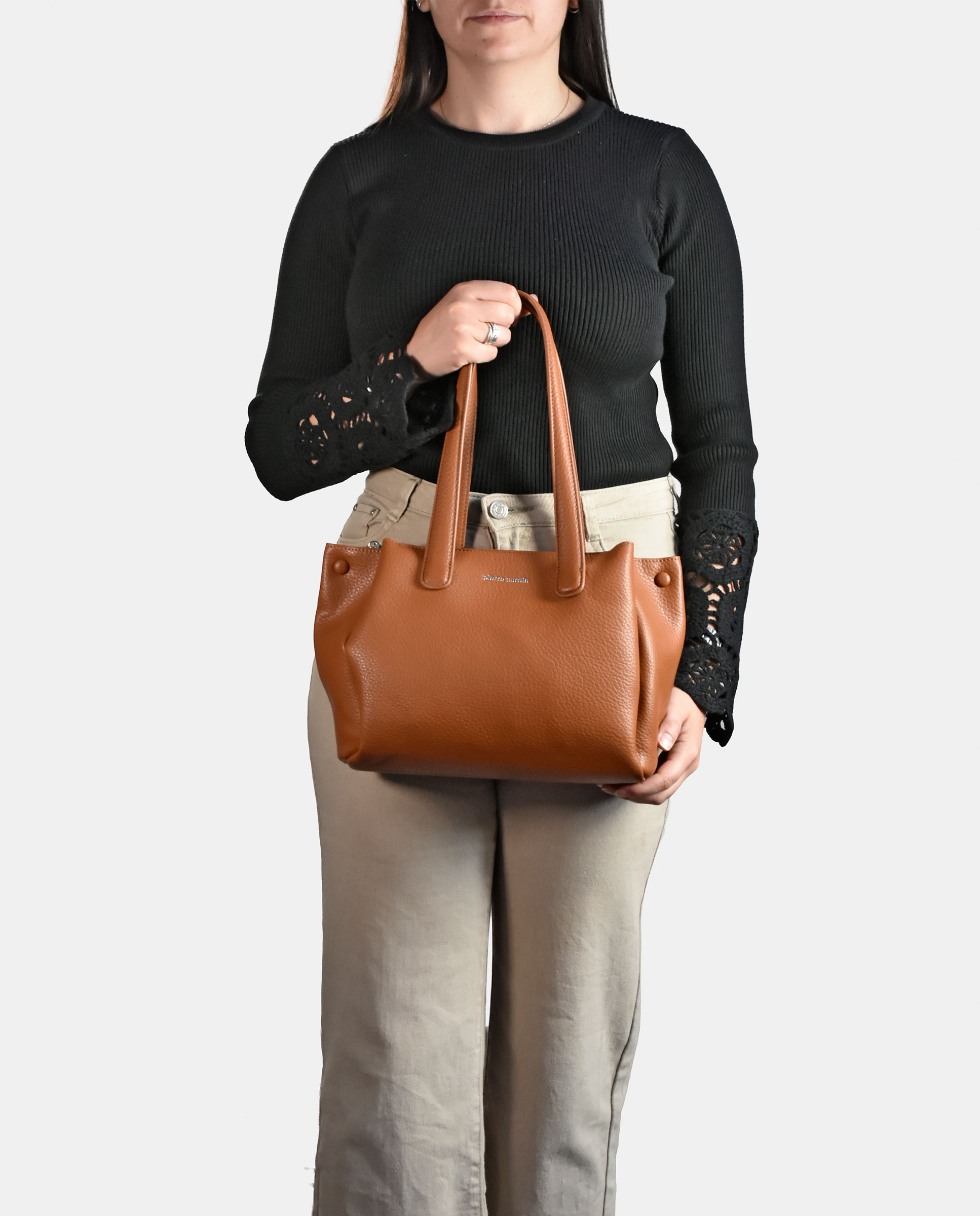 Mala Shopper em P.U. Camel-4