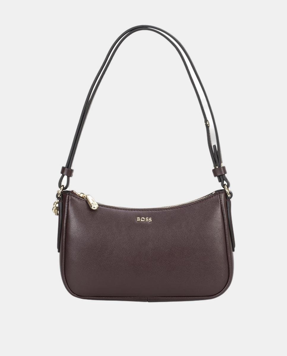 Mala Média com Fecho de Correr e Alça Comprida Bordeaux-1