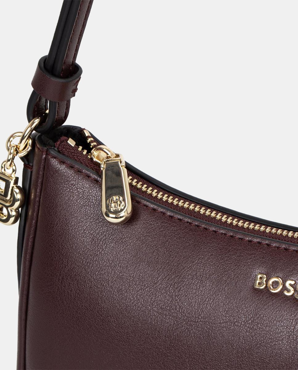 Mala Média com Fecho de Correr e Alça Comprida Bordeaux-3