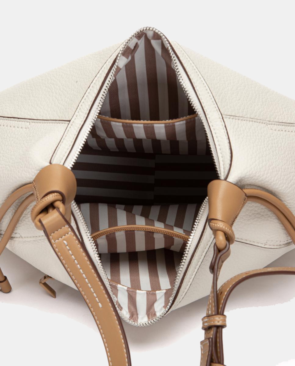 Imagen 5 de Bolso de hombro grande con asa a contraste - Abbacino - Beige Beige