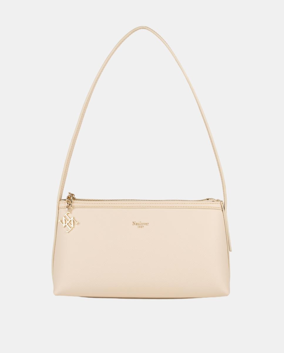 Imagem 0 de Mala Tipo Baguette Triangular em Couro Vegano com Textura.