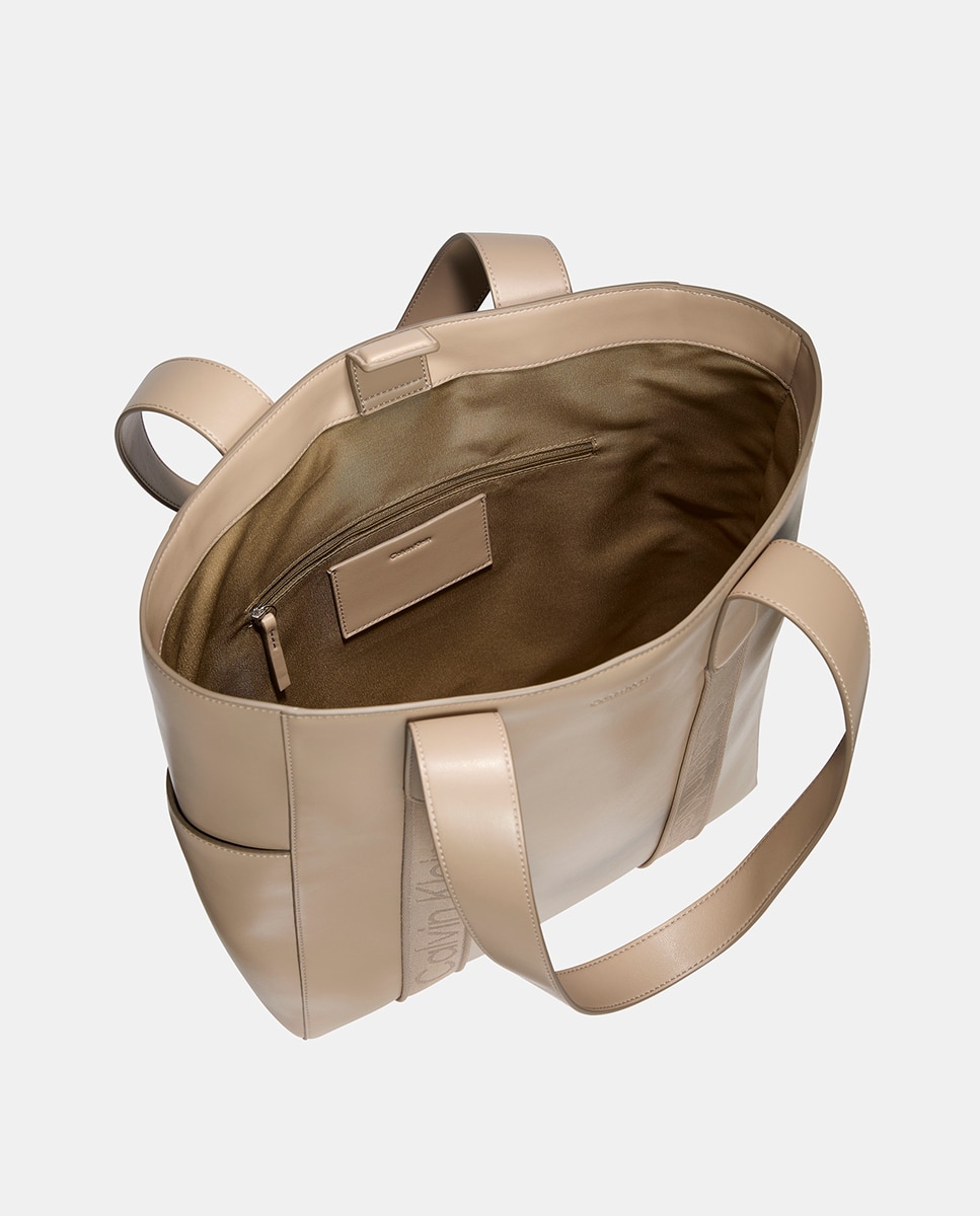 Mala Tipo Tote Multibolsos Bege-3
