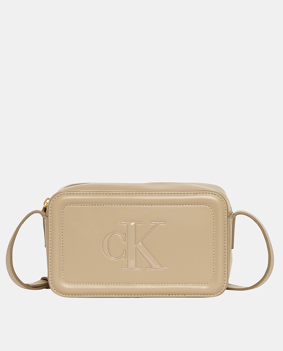 Mala a Tiracolo com Logótipo CK Bege-1