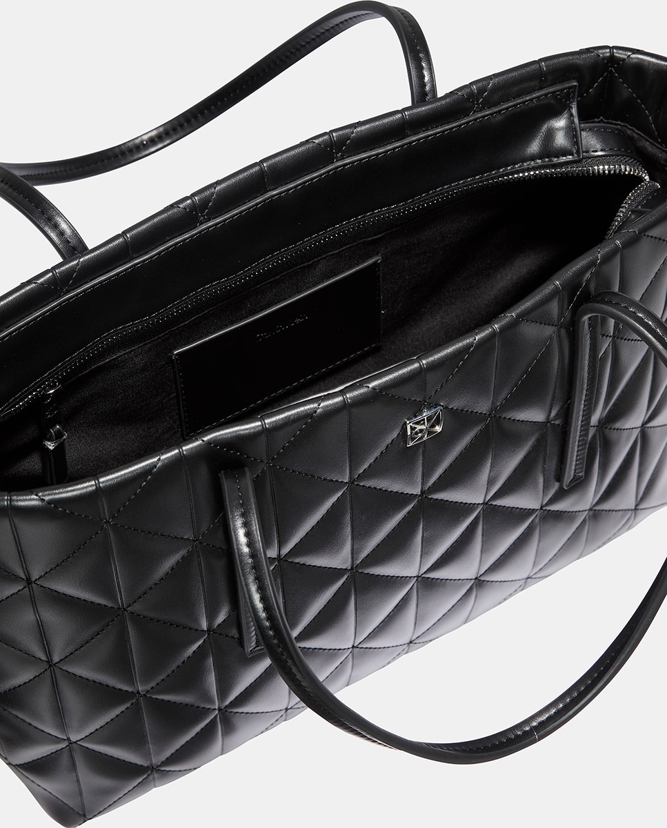 Mala Tipo Tote Acolchoada Preto-3