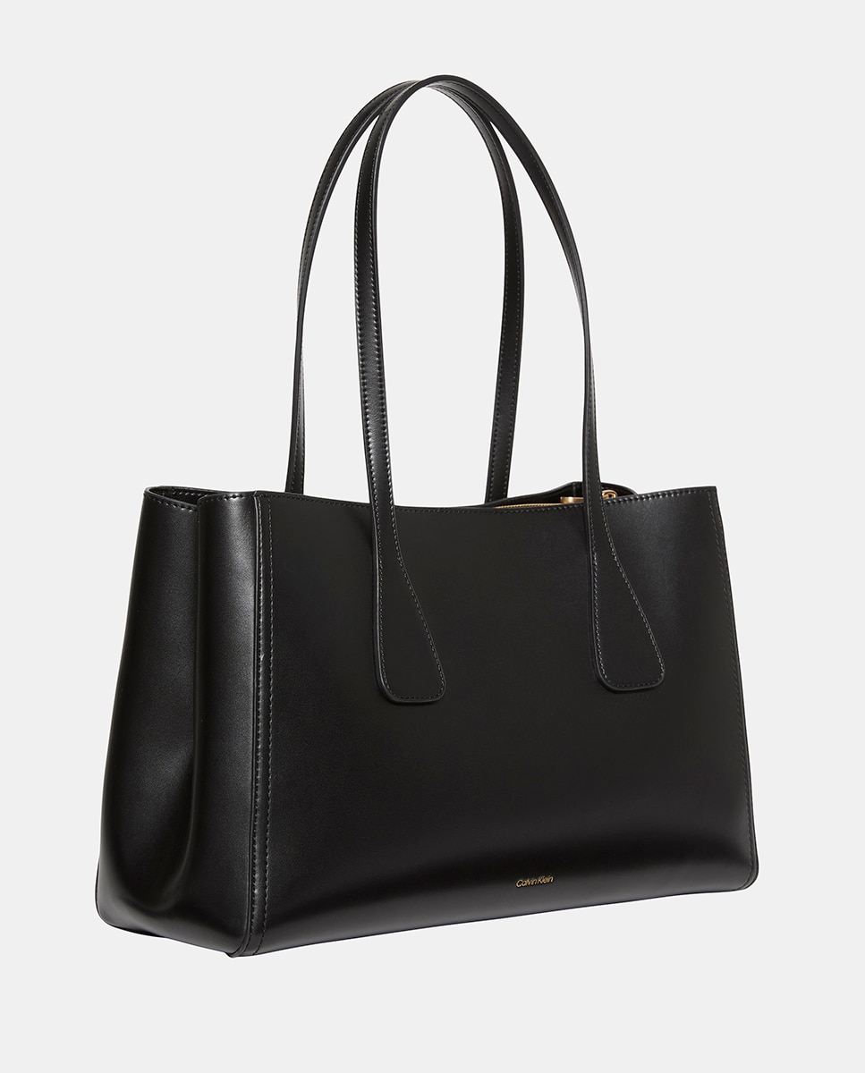 Mala Tipo Tote com Logótipo CK - Dourado Preto-2