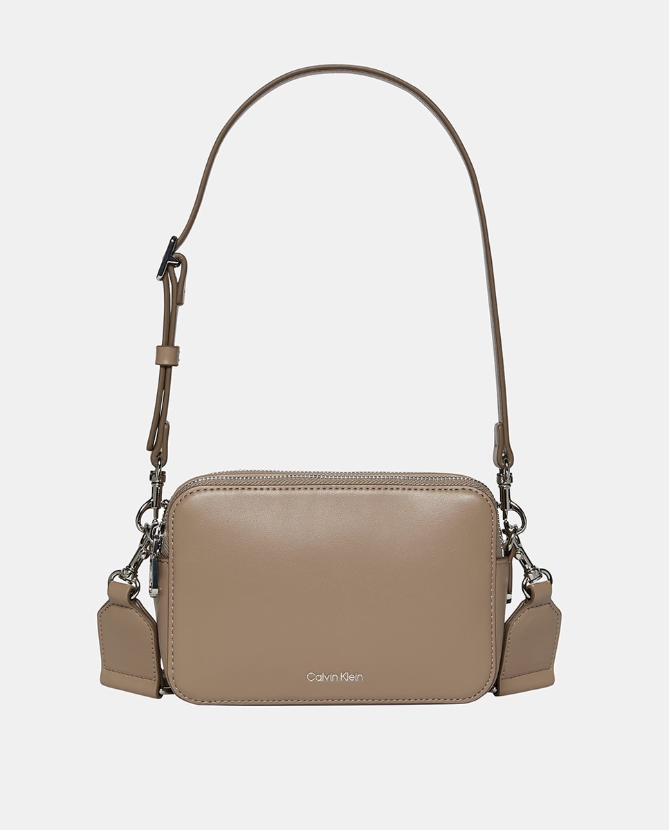 Mala a Tiracolo com Alça Dupla Bege-1