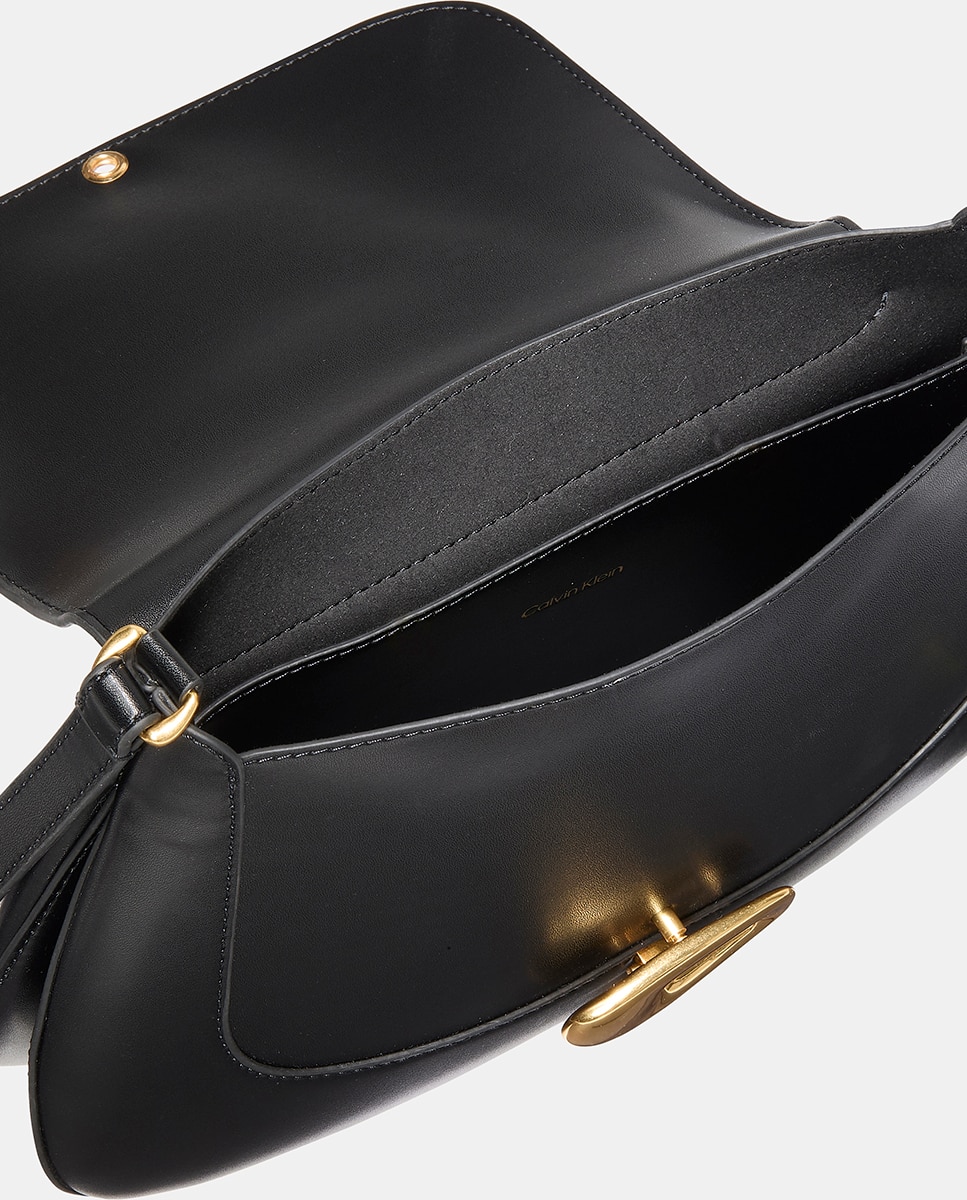 Mala a Tiracolo com Fivela Estética Preto-3