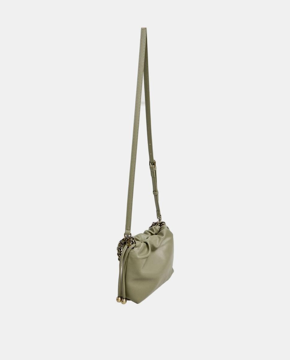 Mala Hobo Georgia com Corrente Metálica Curta Verde-claro-3