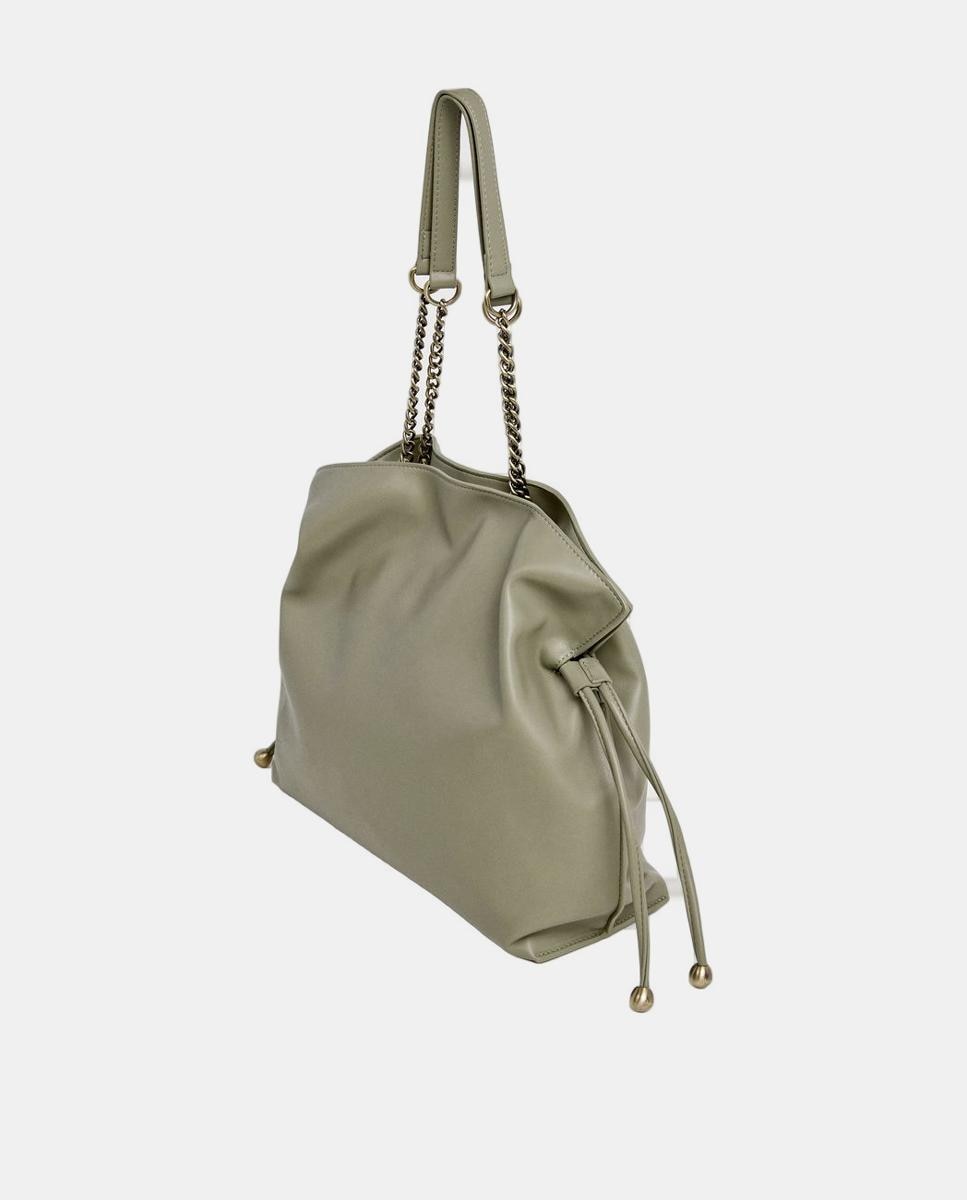 Mala Hobo Gwendolyn com Fecho Magnético e Alça de Corrente Verde-claro-2