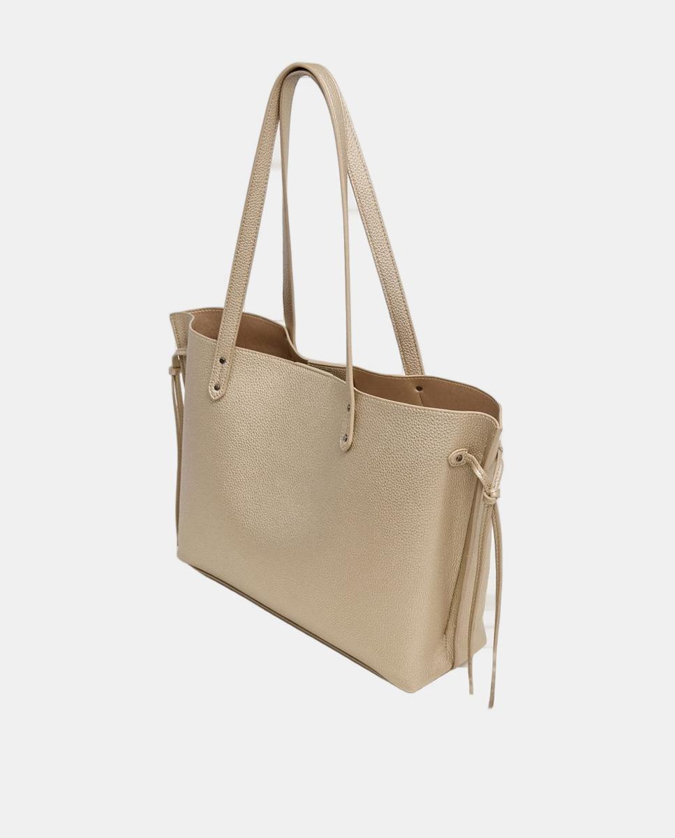 Mala Shopper Audrey Script com Fecho Magnético, Vários Compartimentos, Alça Dupla e Logótipo Clássico à Frente Ouro-2